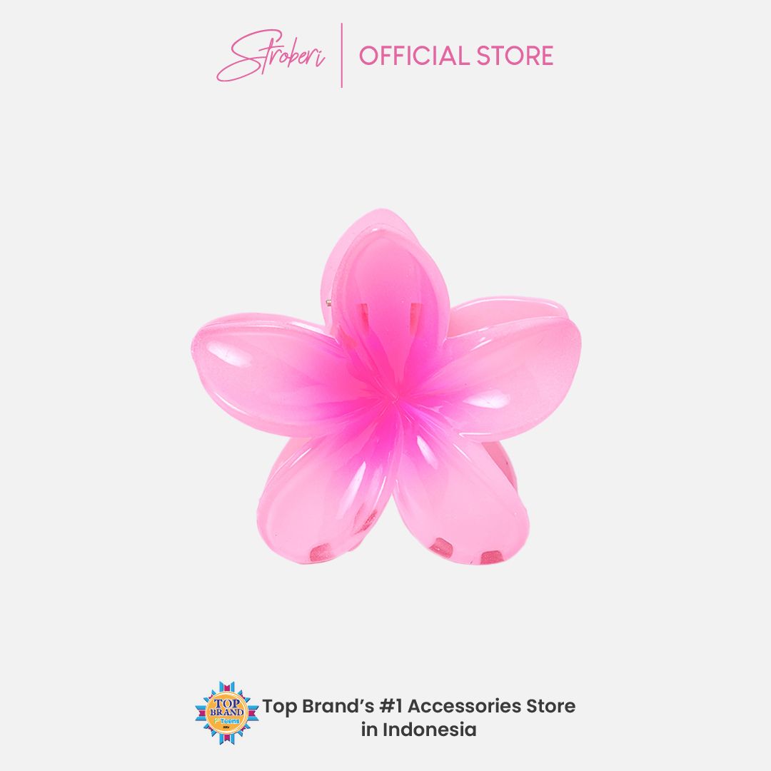 Stroberi Frangipani Flower Hair Clip