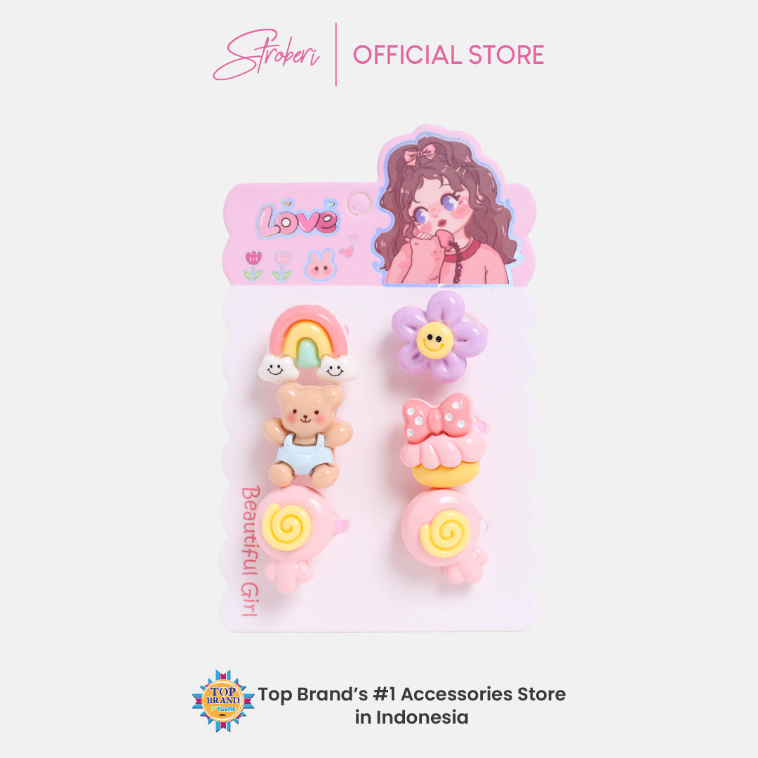 Stroberi Character Kids Ring Set