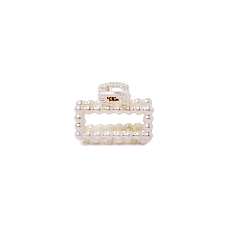 Stroberi Rectangle Pearl Small Hair Clip