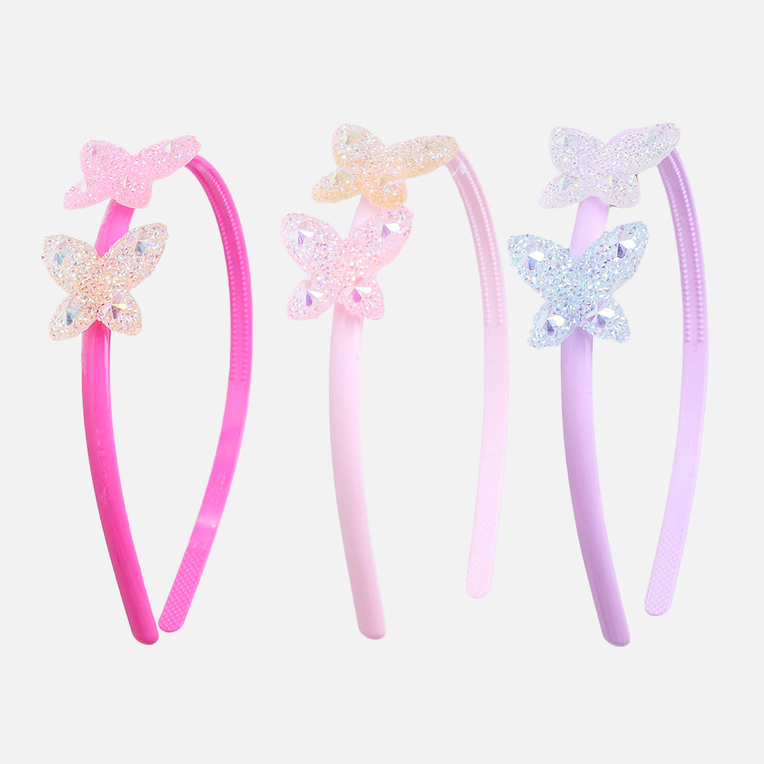 Stroberi Flower & Butterfly Clay Series Headband