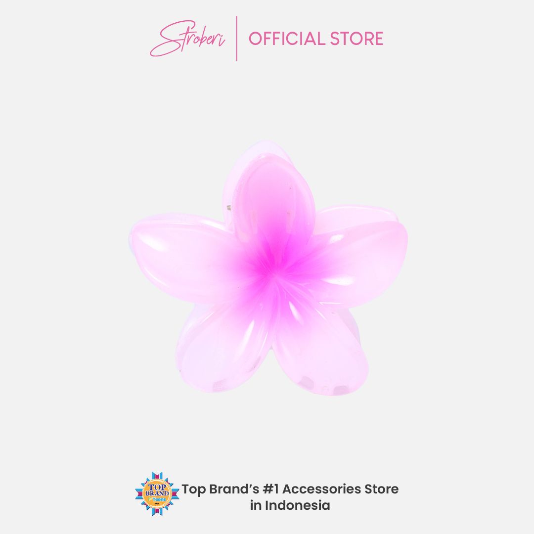 Stroberi Frangipani Flower Hair Clip