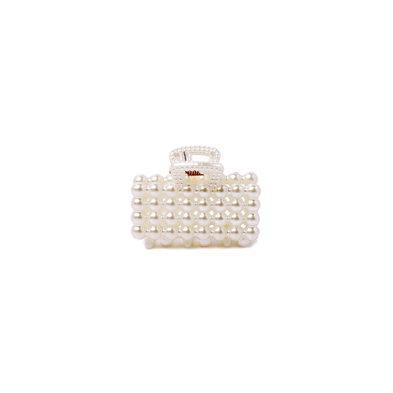 Stroberi Rectangle Pearl Small Hair Clip