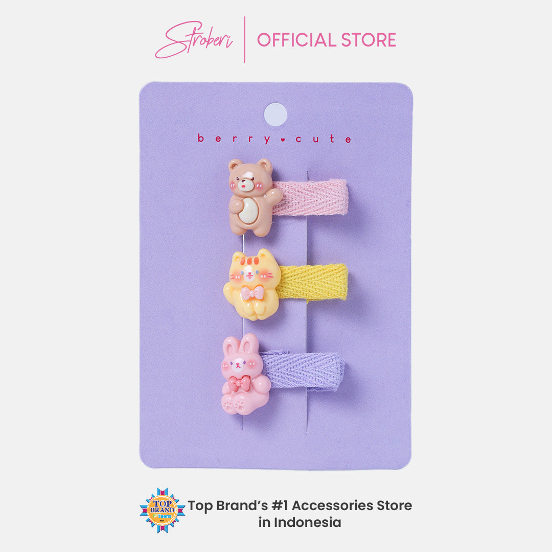 Stroberi Cute Kids Hair Clip Set