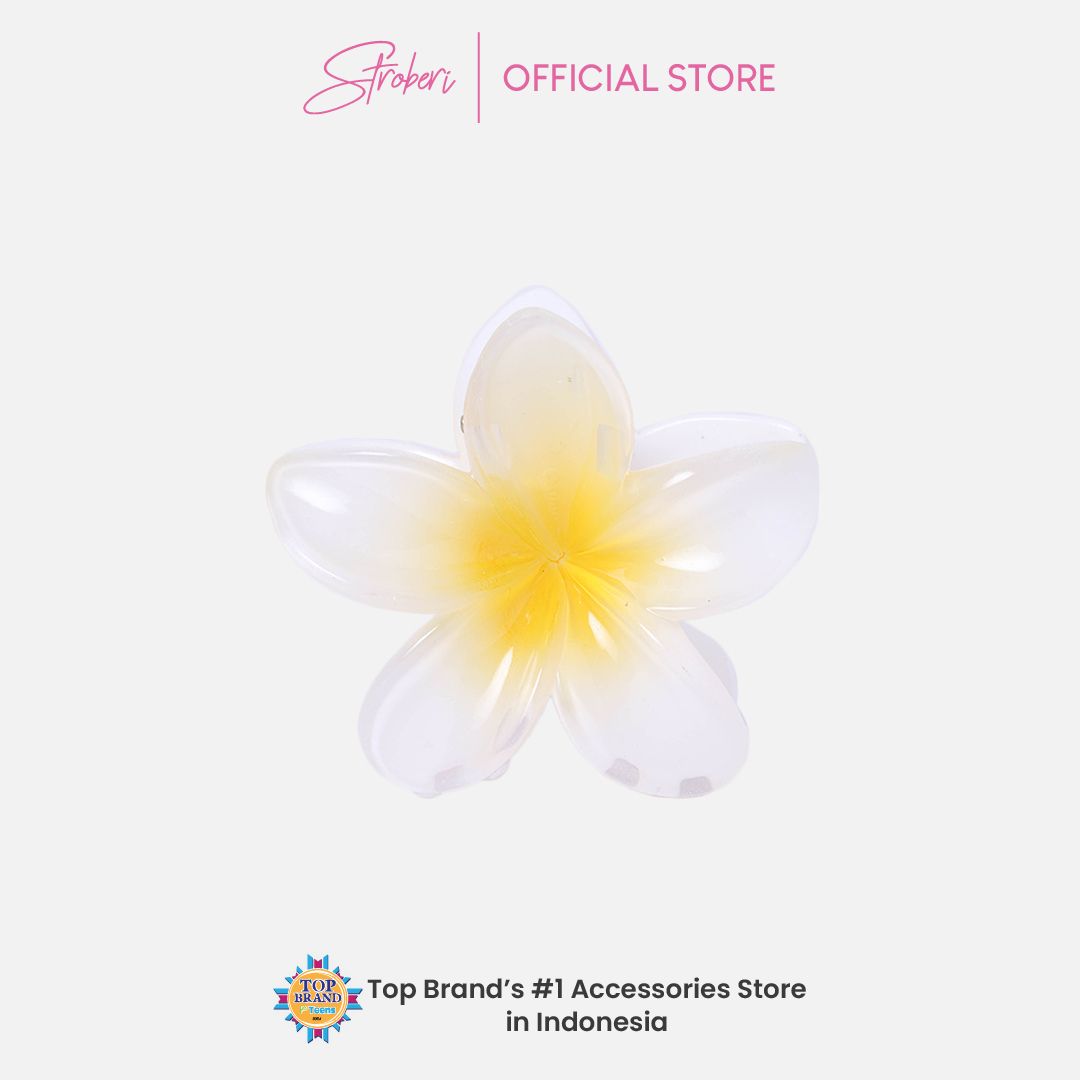 Stroberi Frangipani Flower Hair Clip