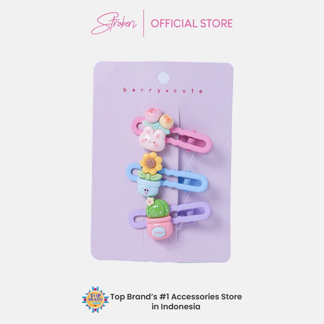 Stroberi Cute Kids Hair Clip Set