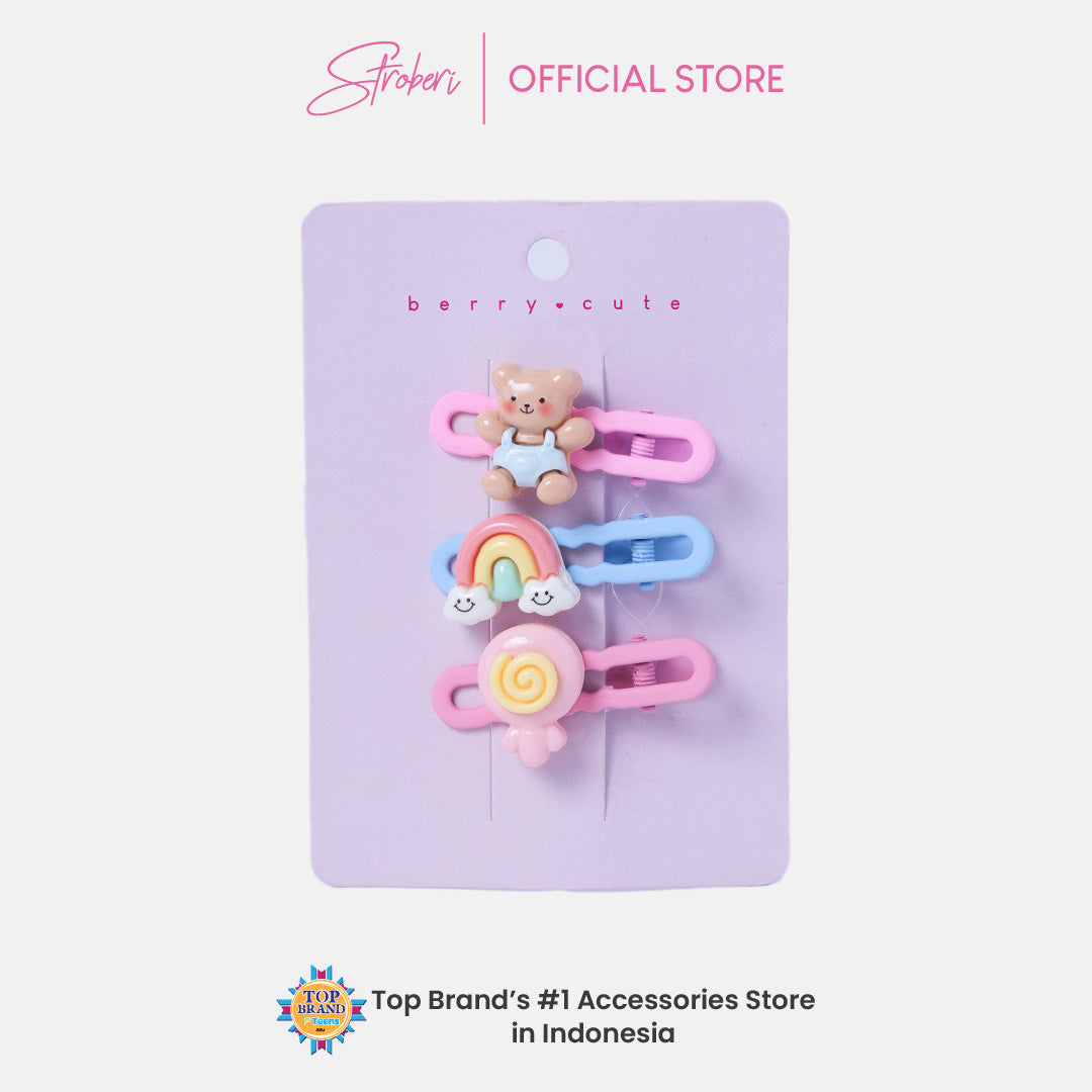 Stroberi Cute Kids Hair Clip Set