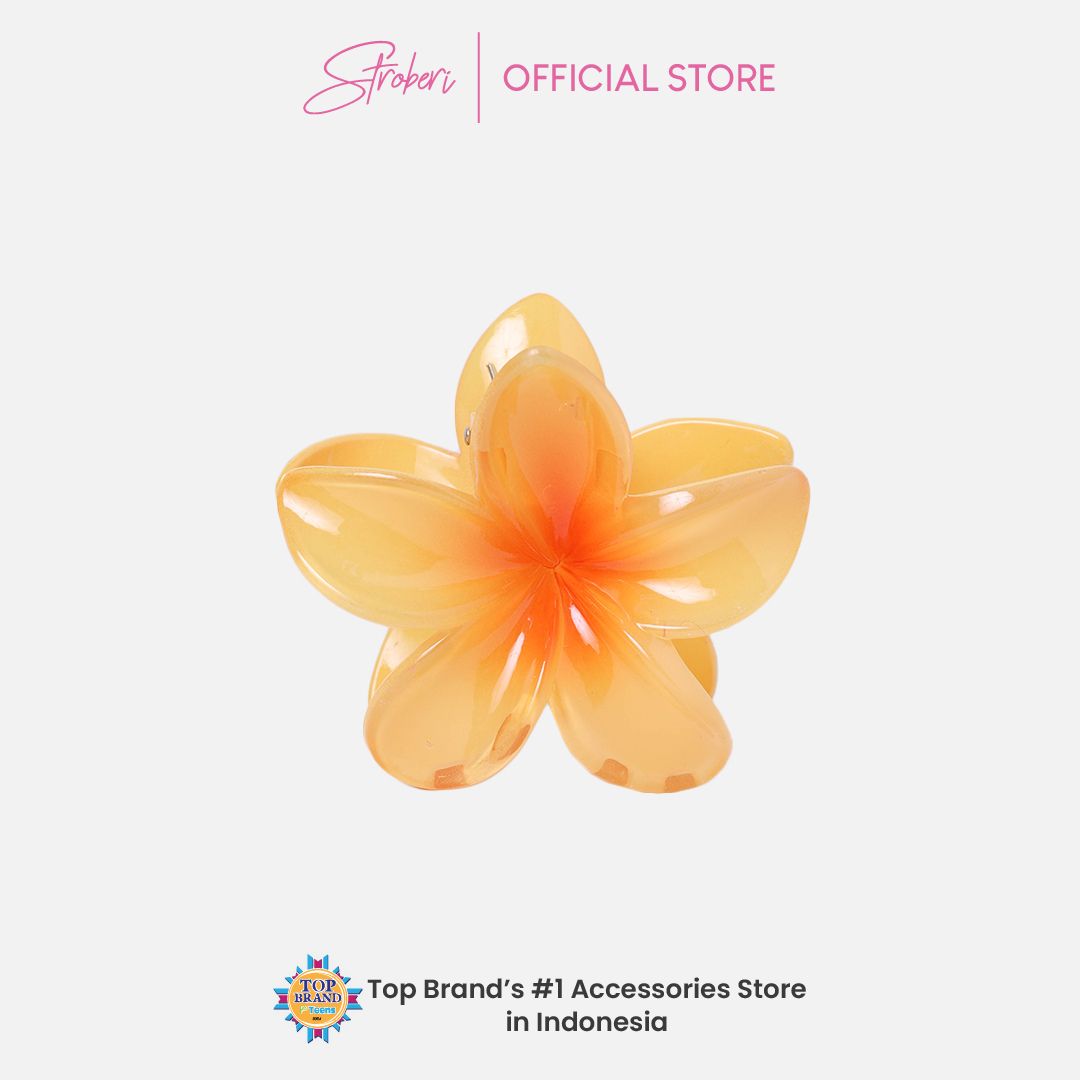 Stroberi Frangipani Flower Hair Clip