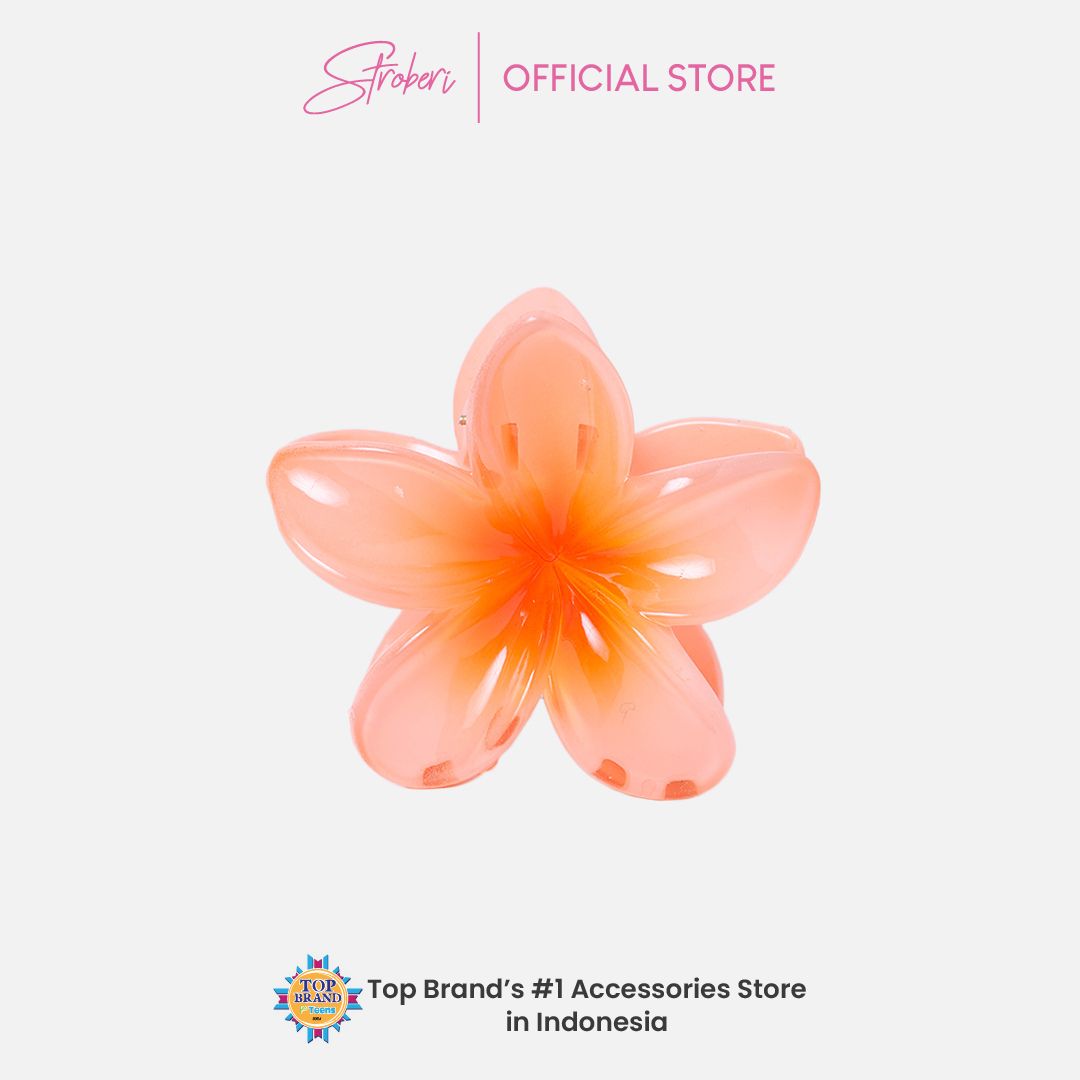 Stroberi Frangipani Flower Hair Clip