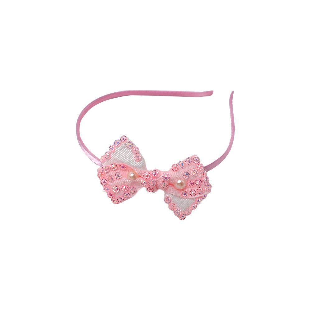 Stroberi Glitter Bow Tulle Headband