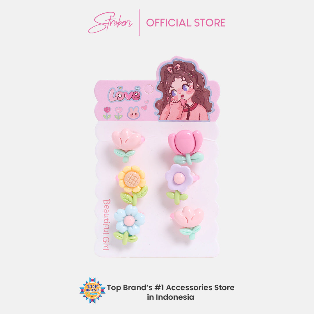 Stroberi Character Kids Ring Set