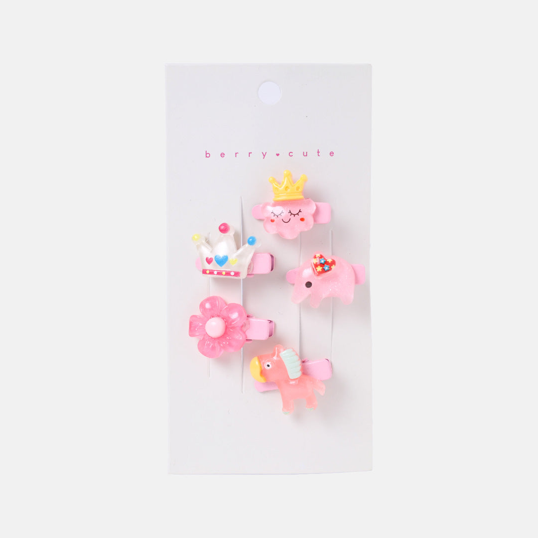 Stroberi Acrylic Character Mix Hair Clip Set