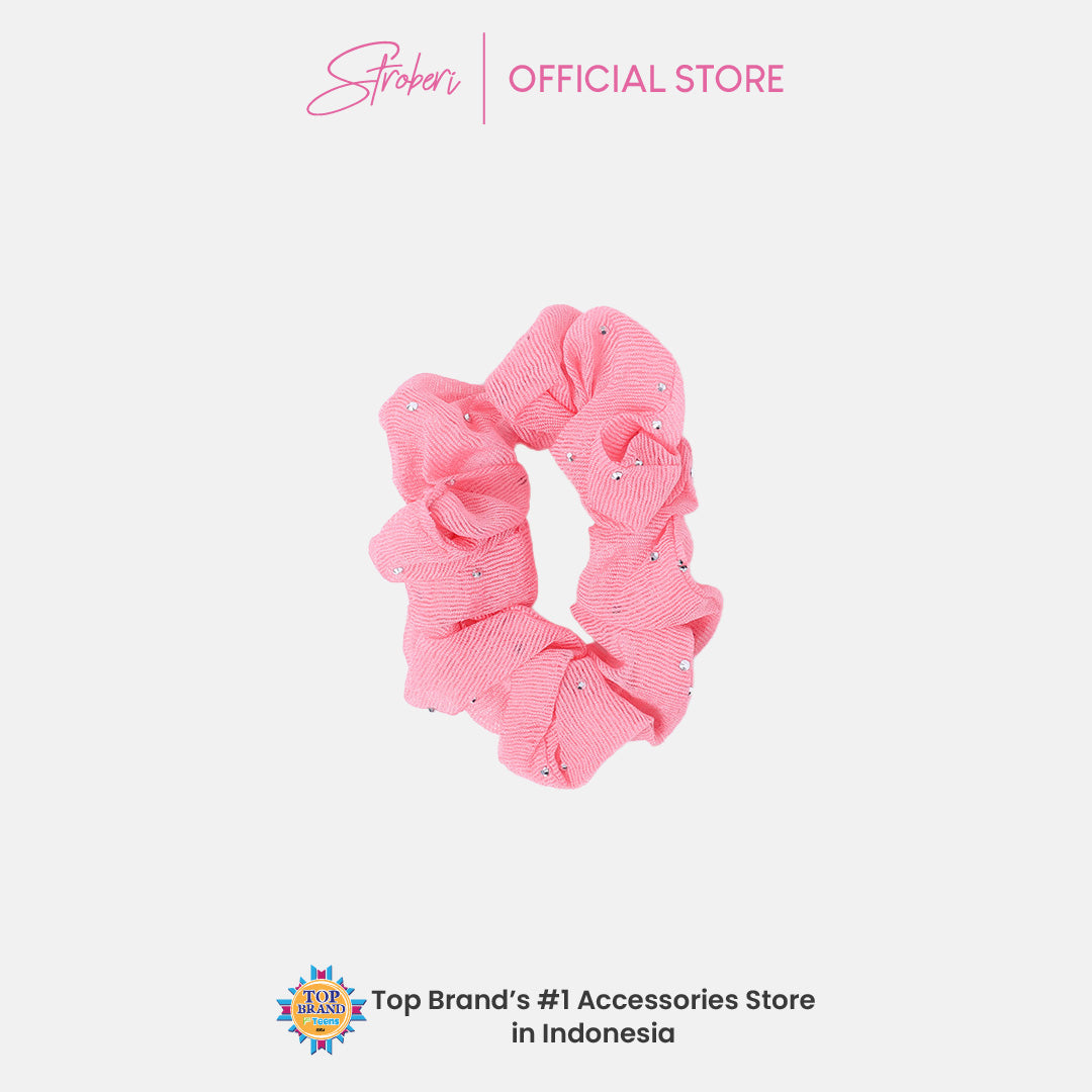 Stroberi Mini Scrunchie Motif -1 Hair Tie