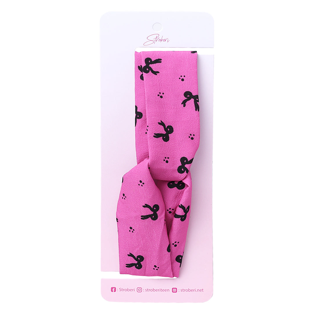 Stroberi Knot Fabric Headband -1