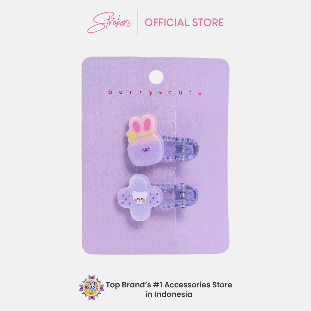 Stroberi Transparent Cartoon Kids Hair Clip