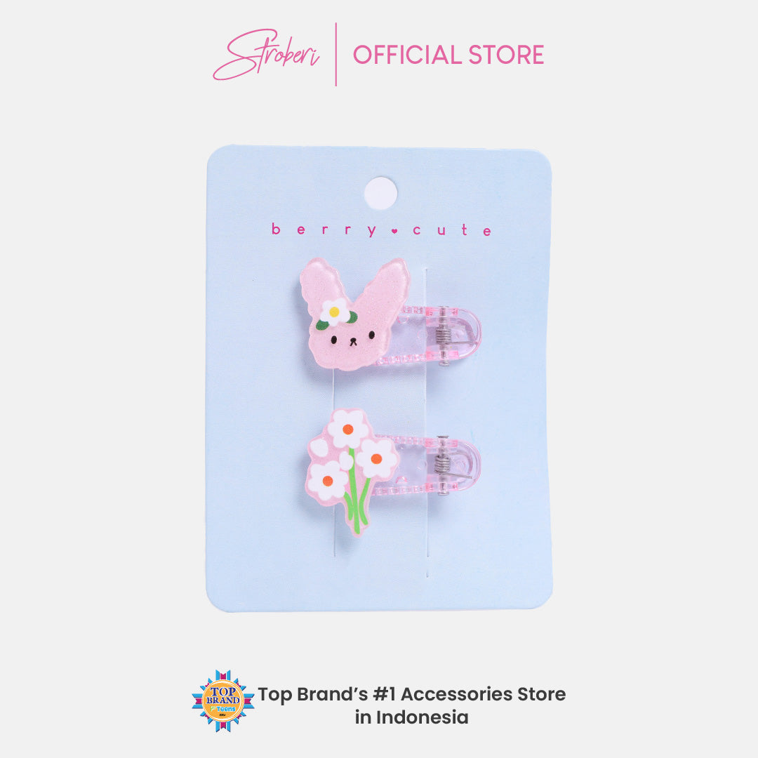 Stroberi Transparent Cartoon Kids Hair Clip