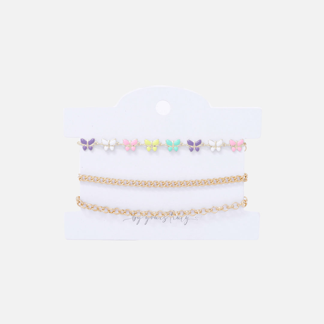 Stroberi Chain Bracelet Set