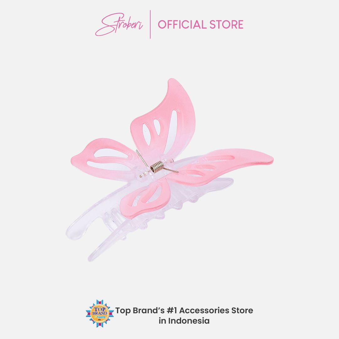 Stroberi Two Color Shape Hair Clip