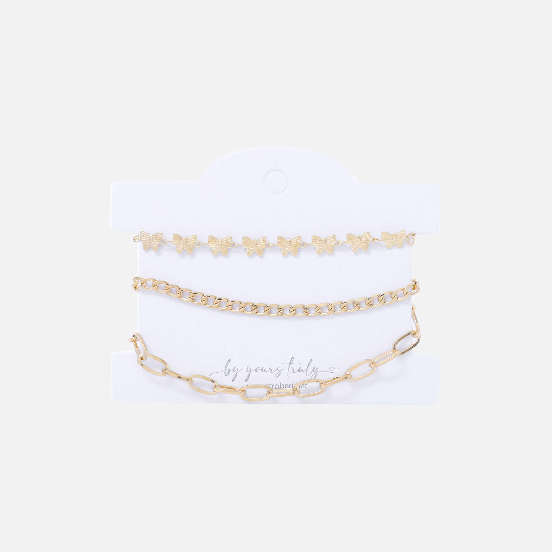 Stroberi Chain Bracelet Set