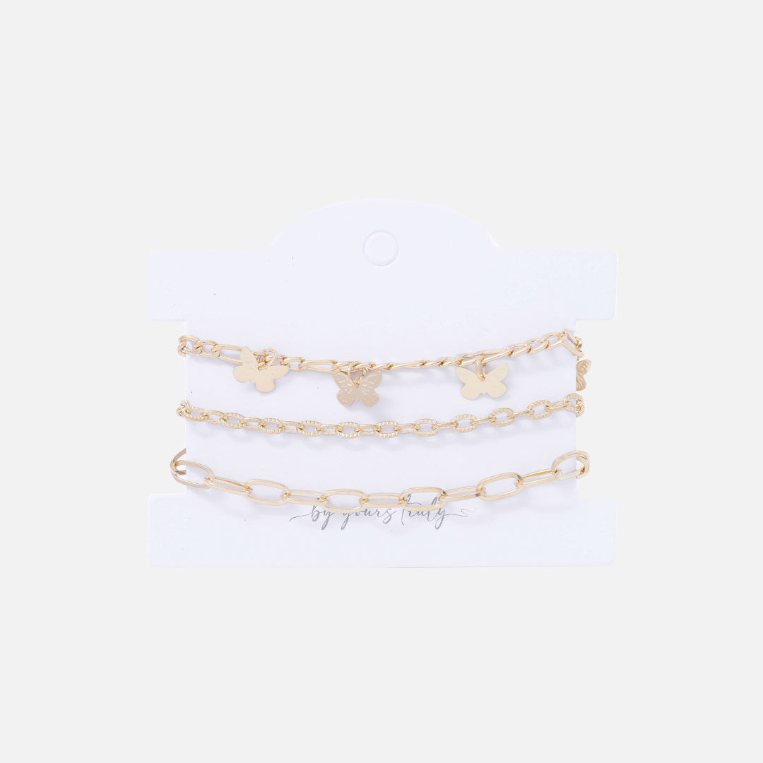 Stroberi Chain Bracelet Set