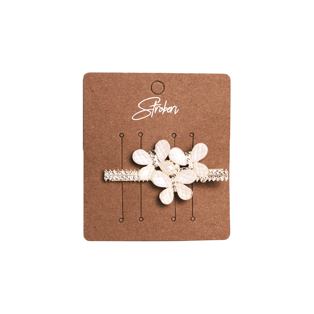 Stroberi Rhinestone Flower & Butterfly Set Hair Clip