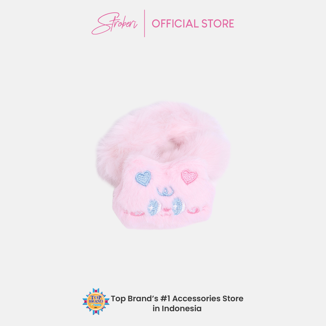 Stroberi Fur Character Hair Tie