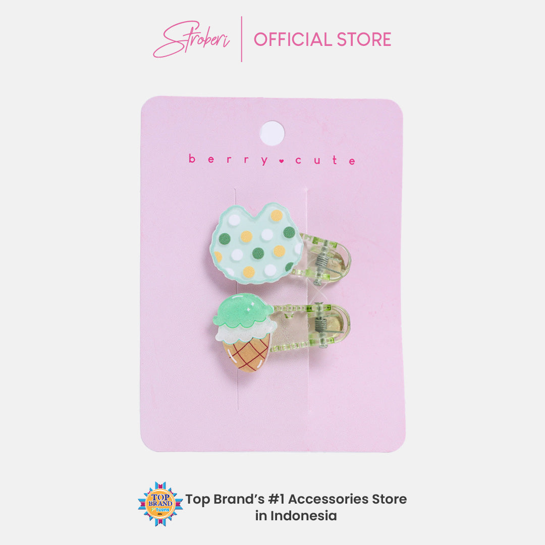 Stroberi Transparent Cartoon Kids Hair Clip