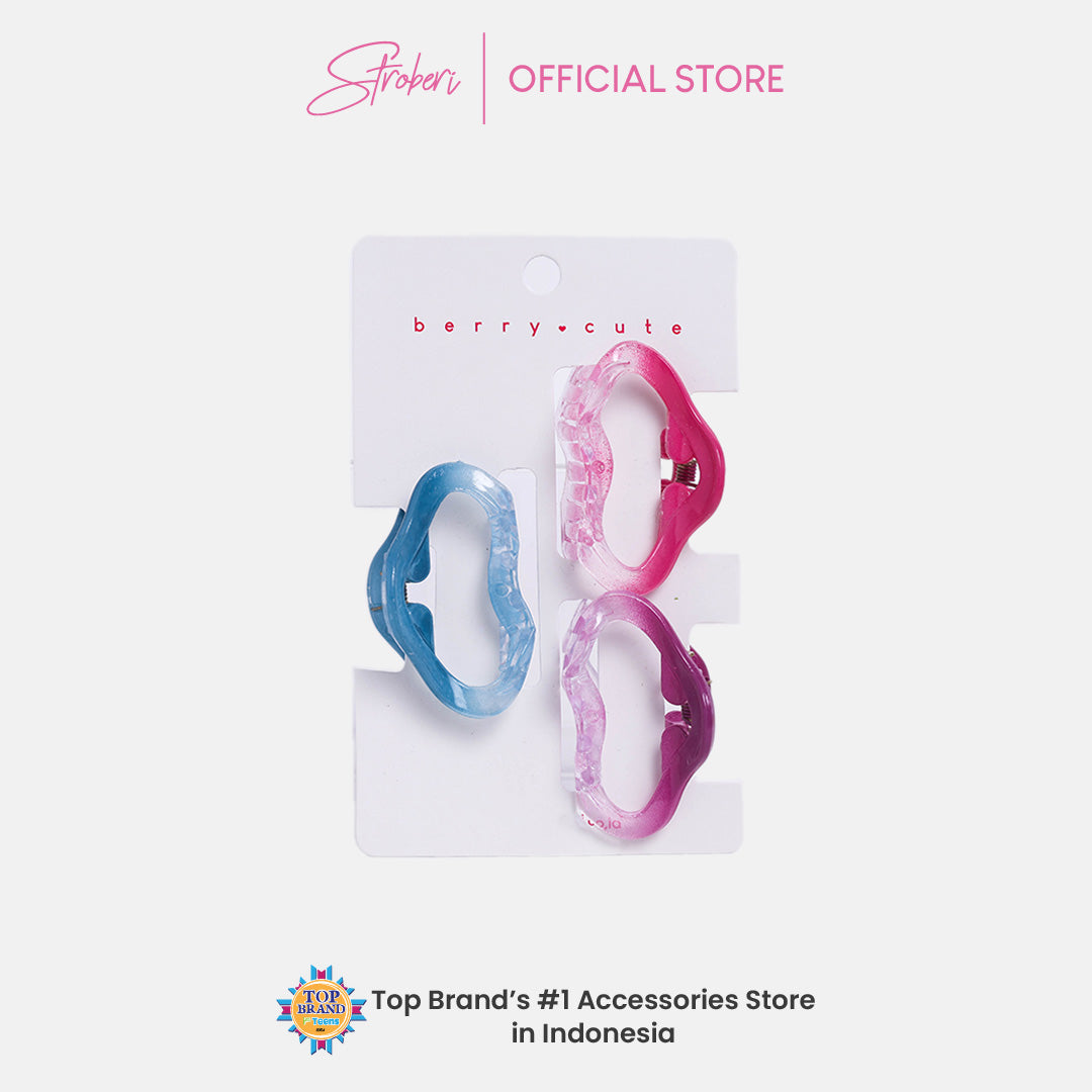 Stroberi Pastel & Gradation Hair Clip Set