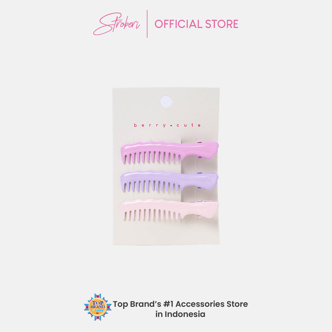 Stroberi Hole Pastel Set Hair Clip