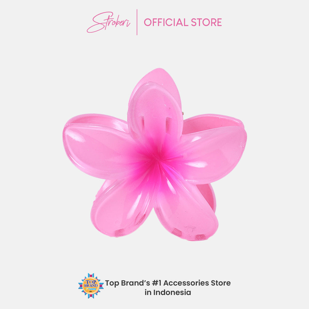Stroberi Frangipani Flower Hair Clip