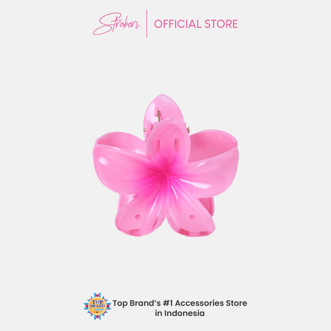 Stroberi Frangipani Flower Hair Clip