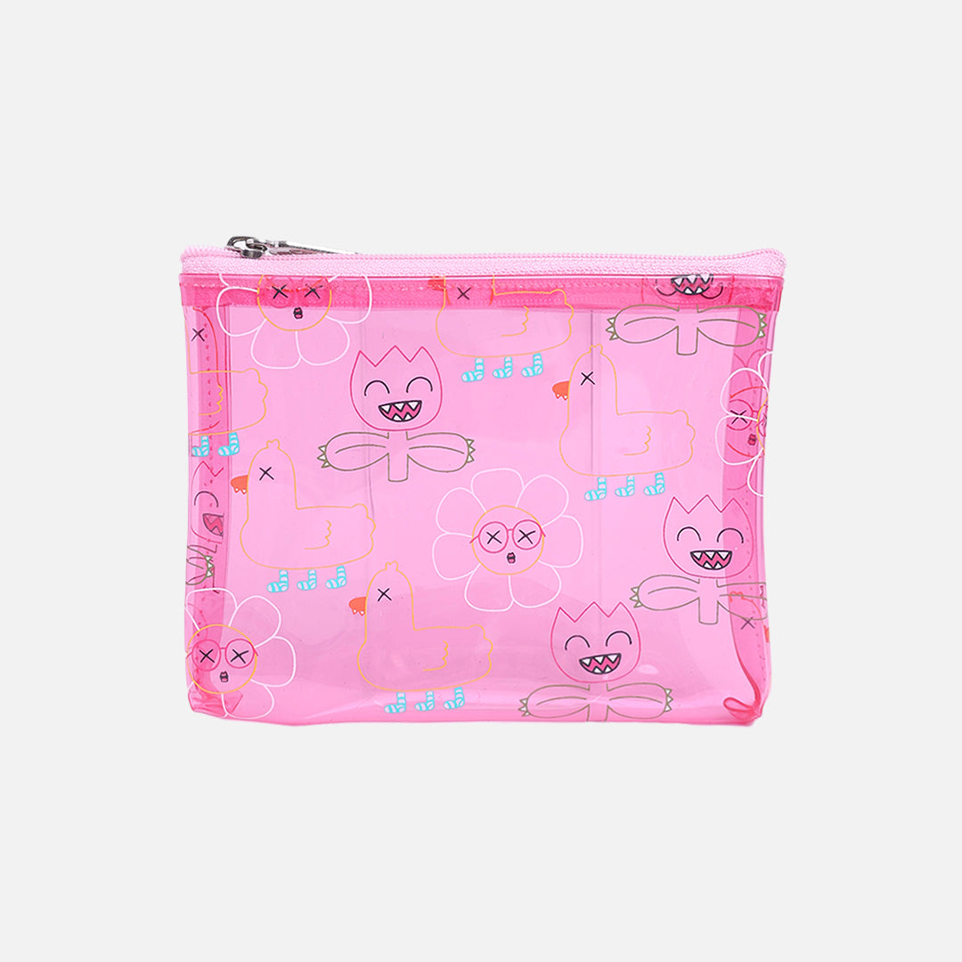 Stroberi Clear Line Color Pouch Series