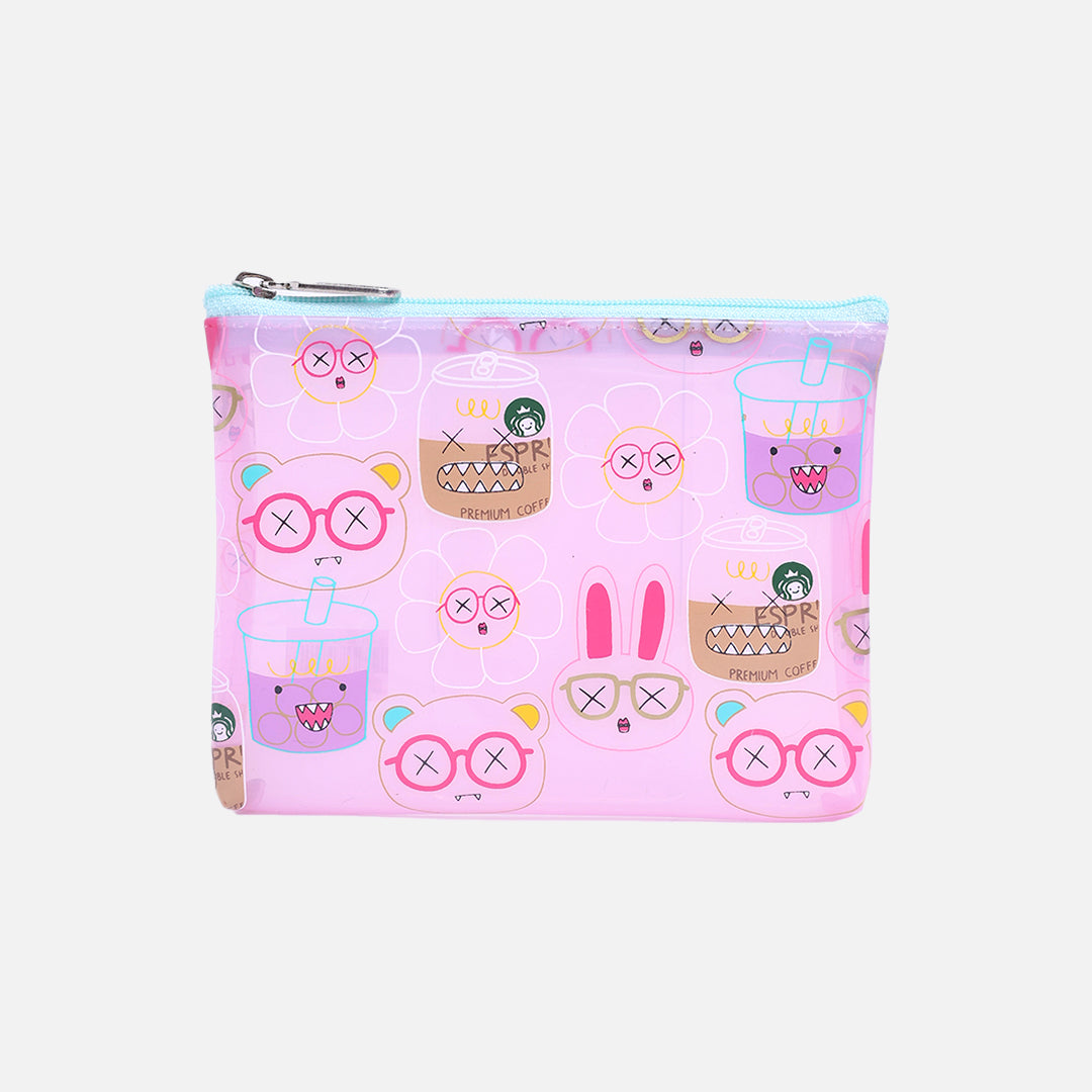 Stroberi Clear Line Color Pouch Series