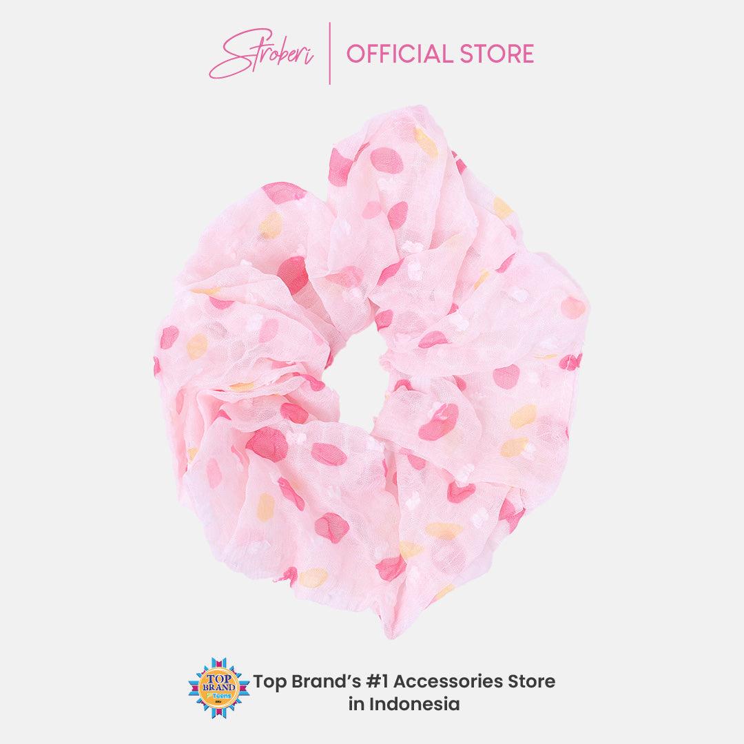 Stroberi Scrunchie Motif -1 Hair Tie
