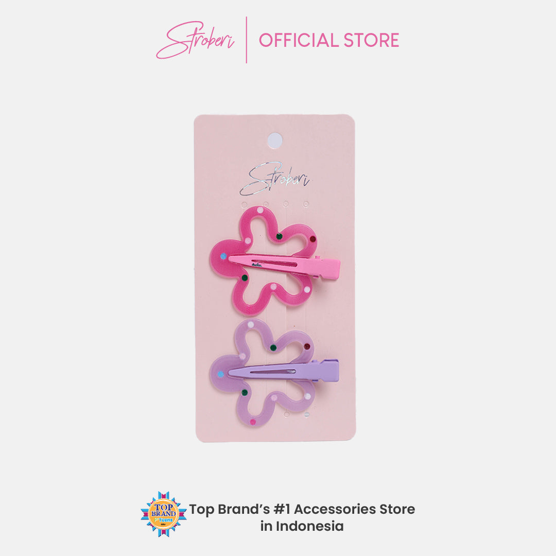 Stroberi Hole Pastel Set Hair Clip