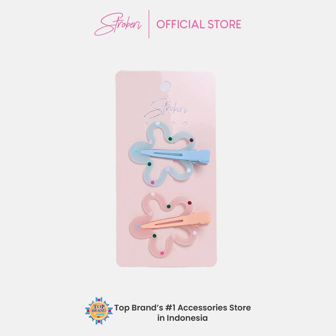 Stroberi Hole Pastel Set Hair Clip
