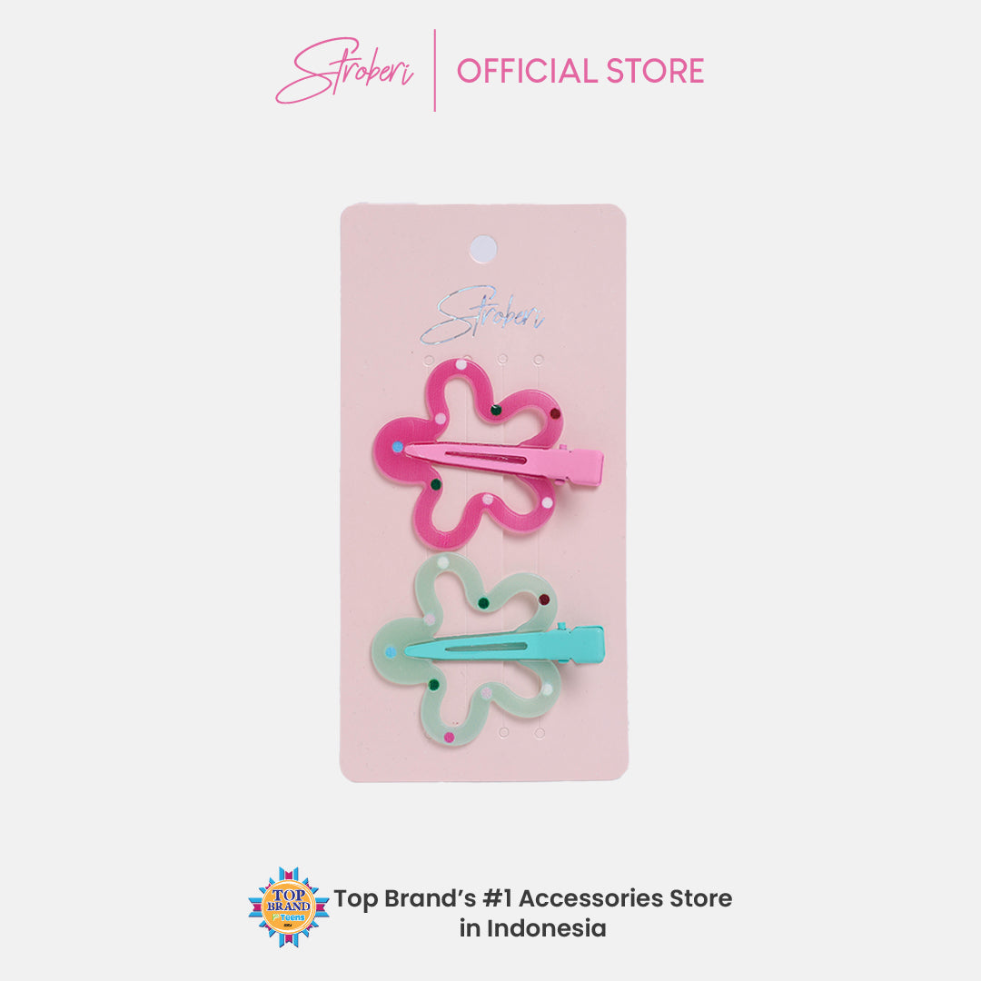 Stroberi Hole Pastel Set Hair Clip