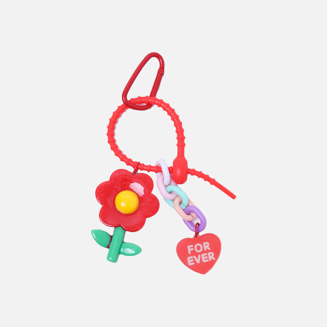 Stroberi Flower Character Keychain