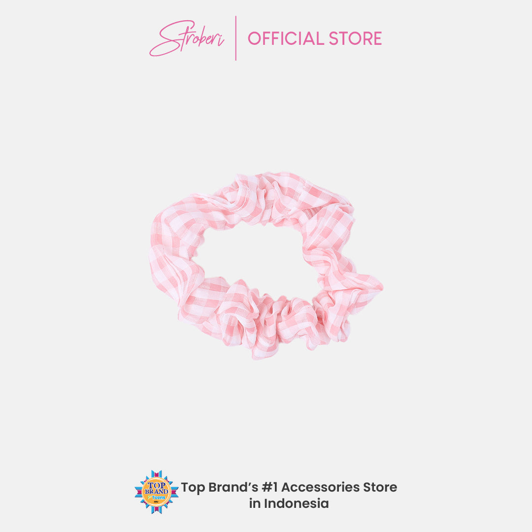 Stroberi Mini Scrunchie Motif -1 Hair Tie