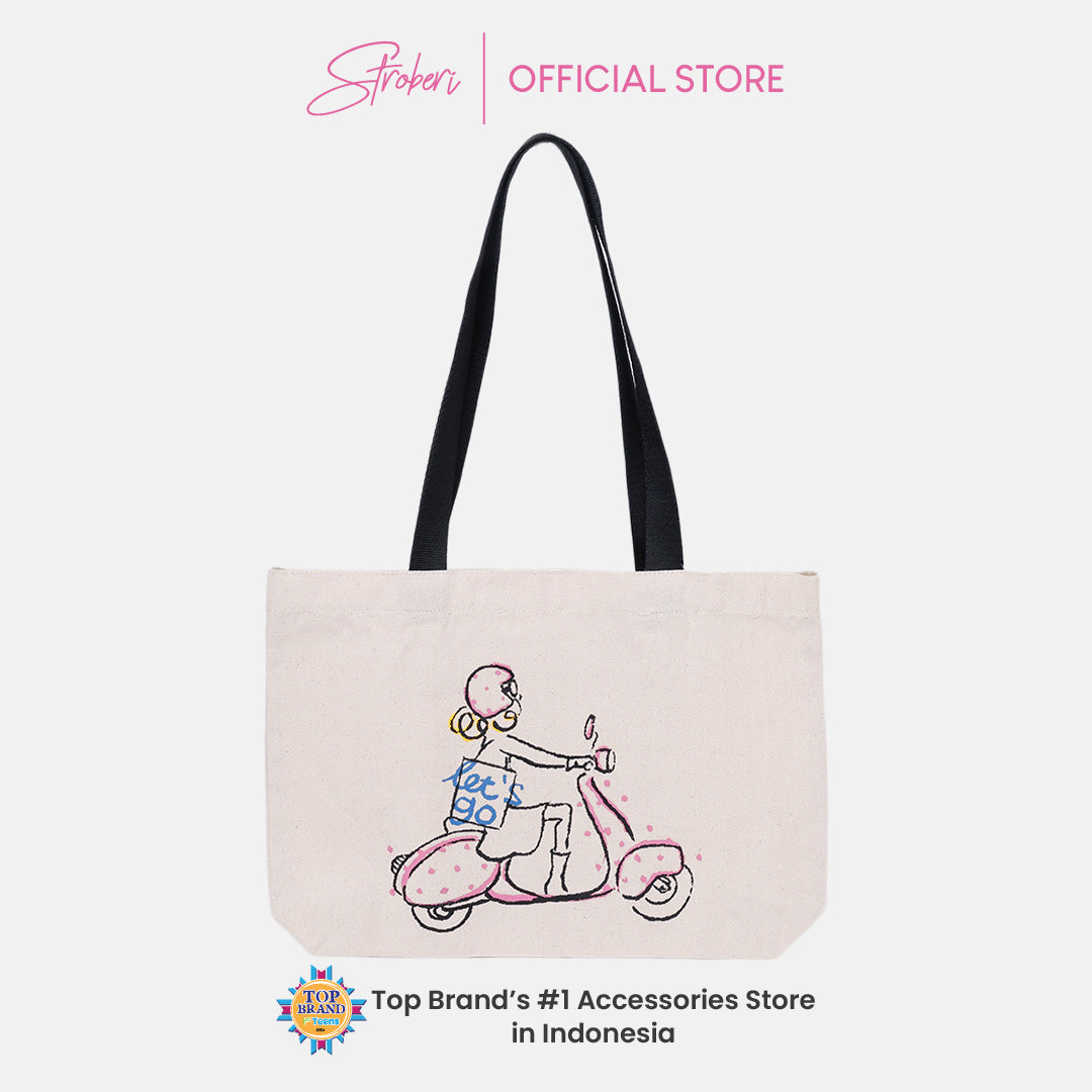 Stroberi Girl Canvas Tote Bag