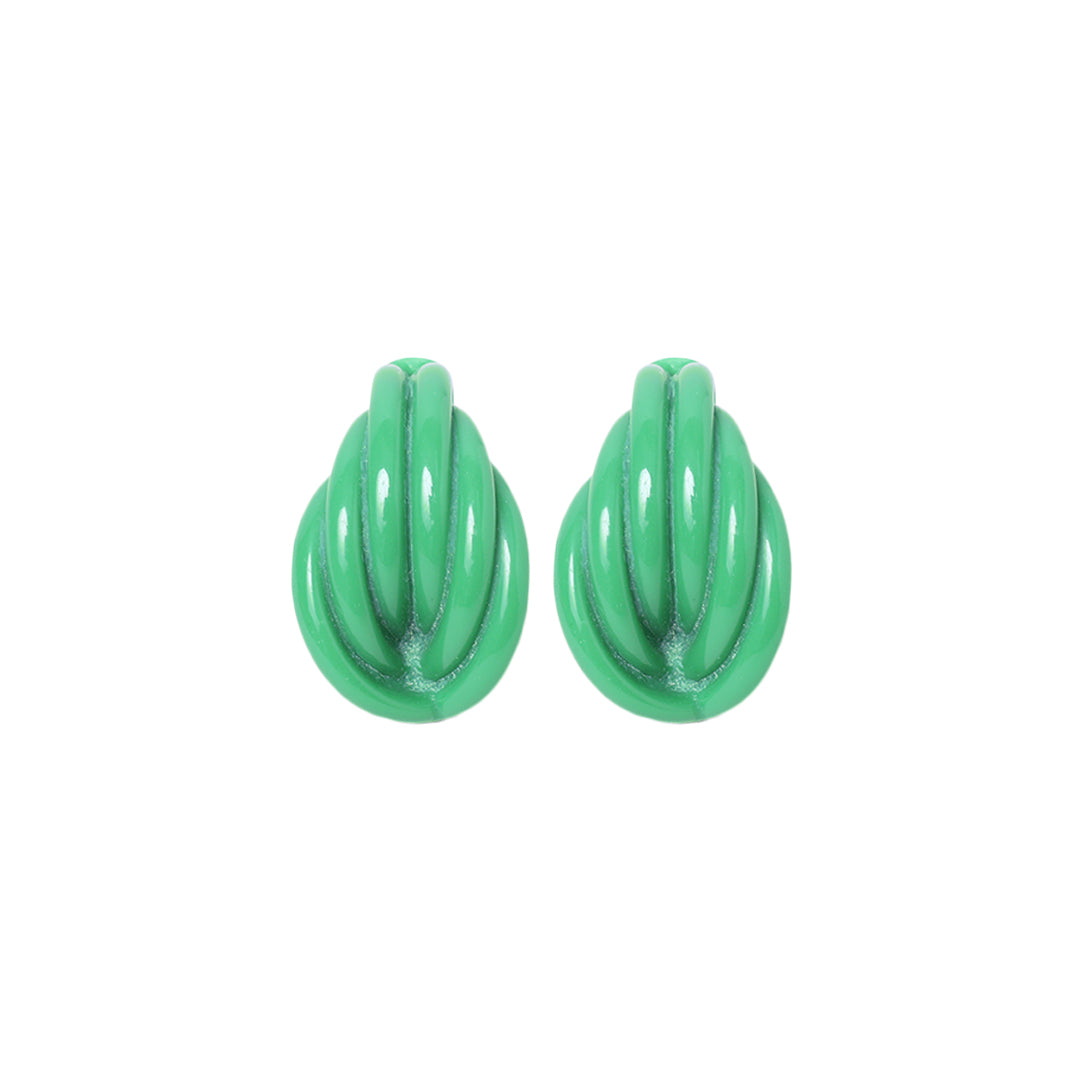 Stroberi Colorful Round Curved Earring