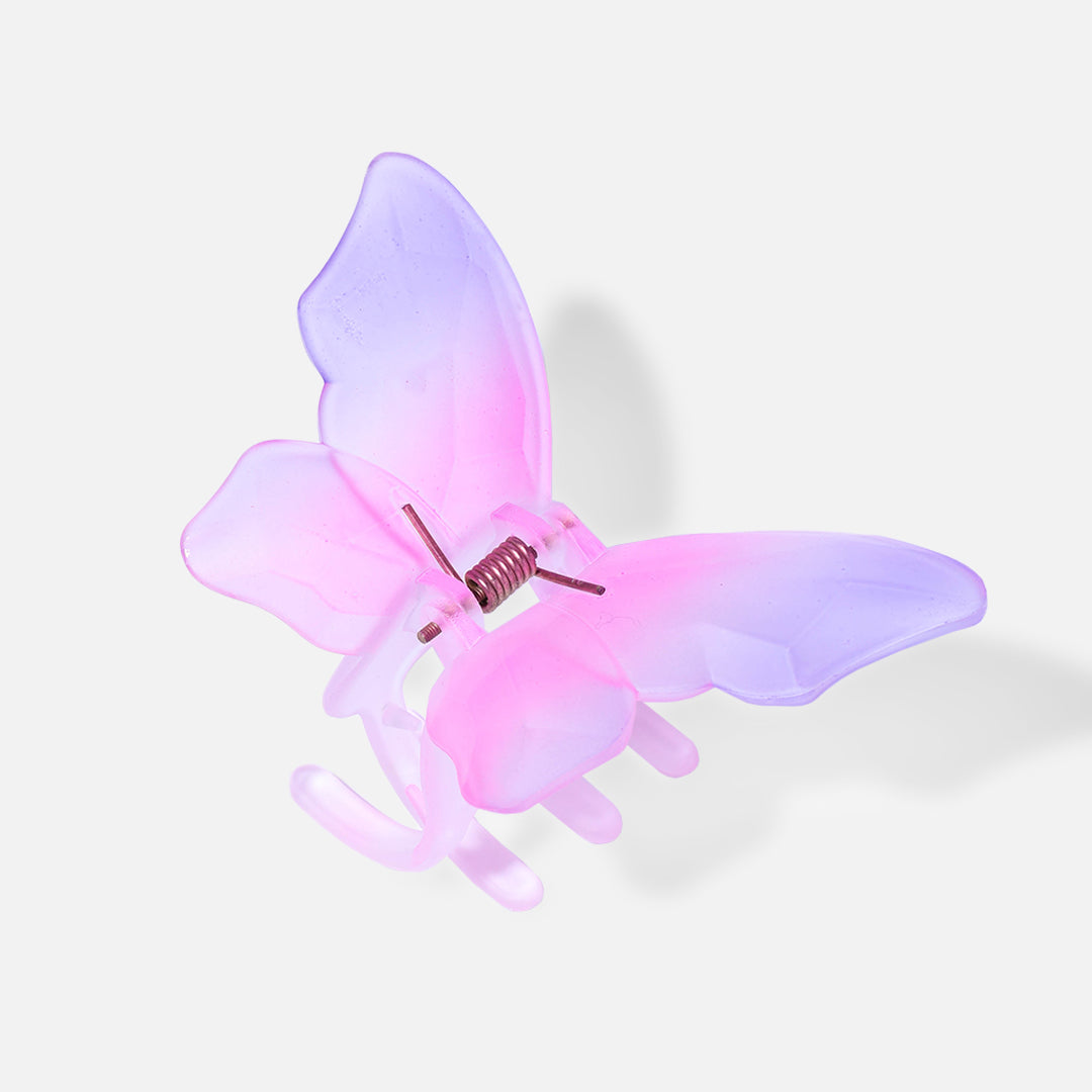 Stroberi Rainbow Color Butterfly & Flower Hair Clip