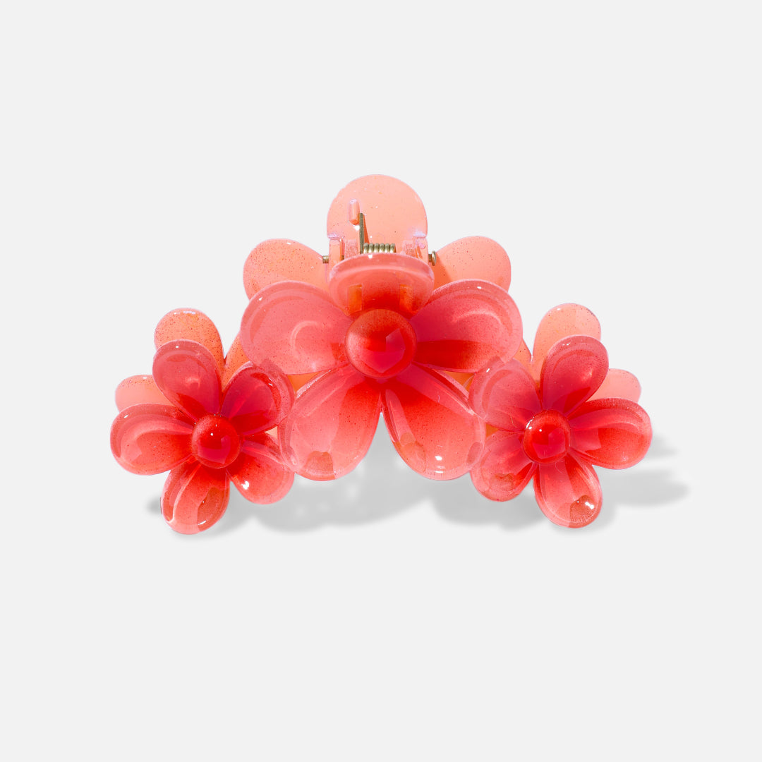 Stroberi Three Flower Color Hair Clip