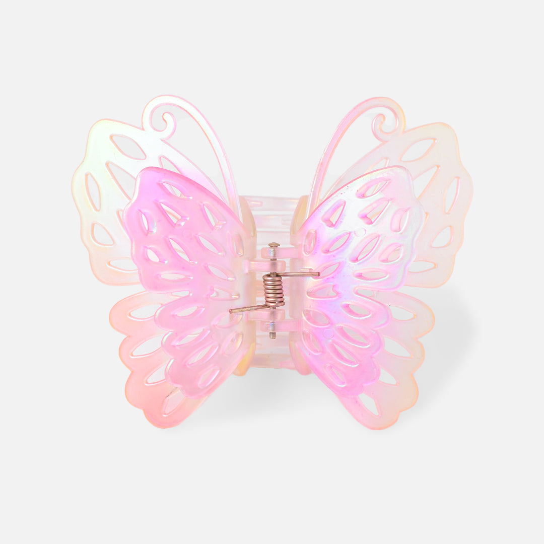 Stroberi Rainbow Color Butterfly & Flower Hair Clip