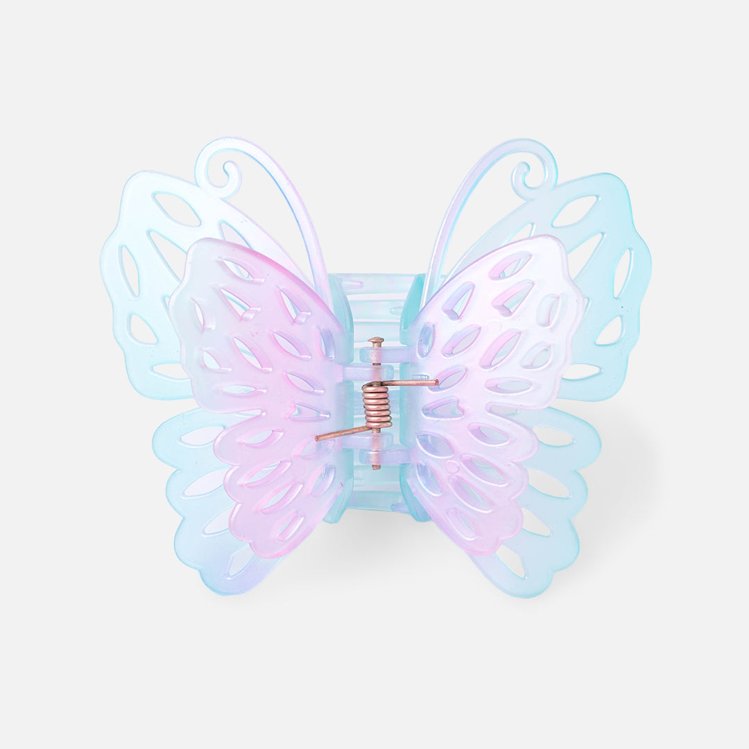 Stroberi Rainbow Color Butterfly & Flower Hair Clip