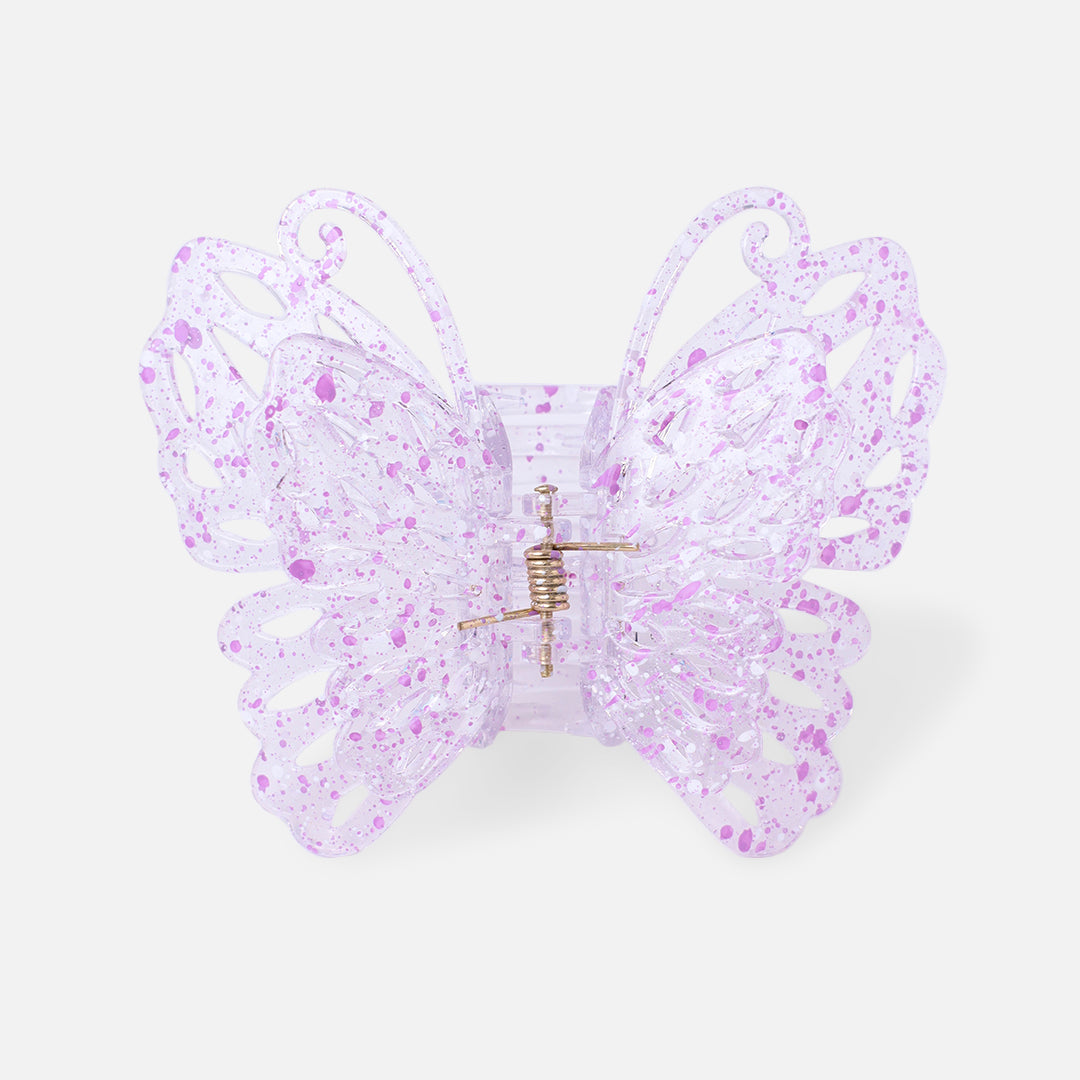 Stroberi Rainbow Color Butterfly & Flower Hair Clip