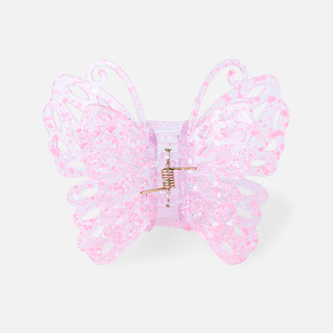 Stroberi Rainbow Color Butterfly & Flower Hair Clip