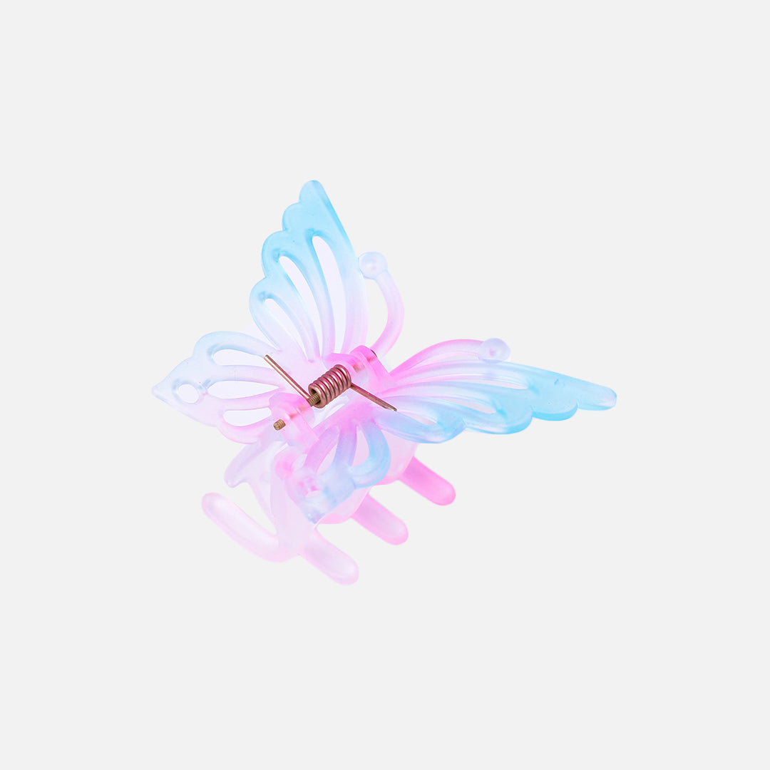 Stroberi Rainbow Color Butterfly & Flower Hair Clip
