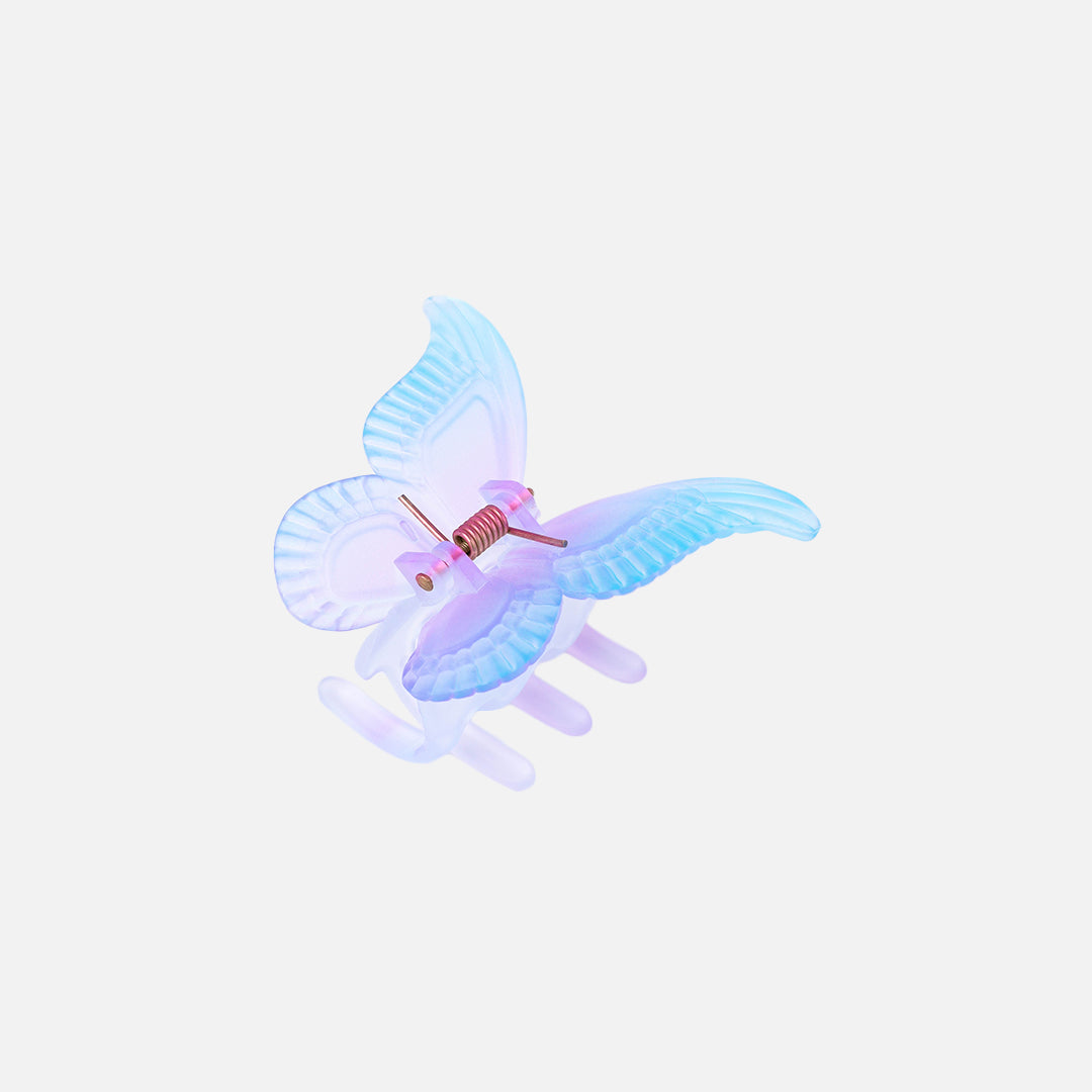 Stroberi Rainbow Color Butterfly & Flower Hair Clip