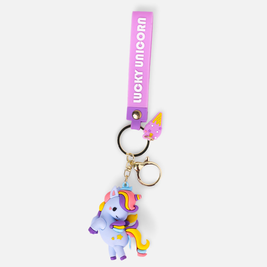 Stroberi Clay Unicorn Keychain