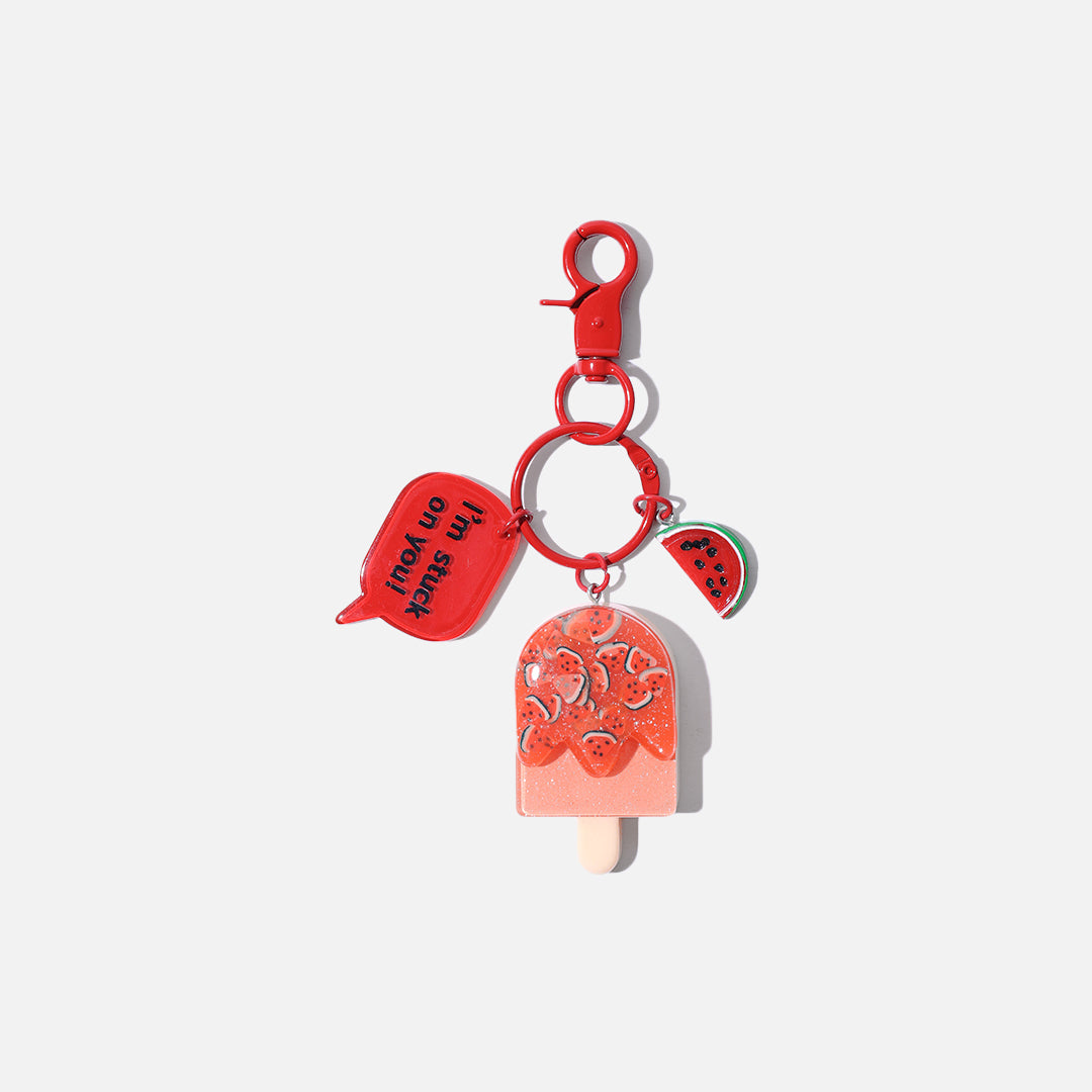 Stroberi Fruit Popsicle Keychain